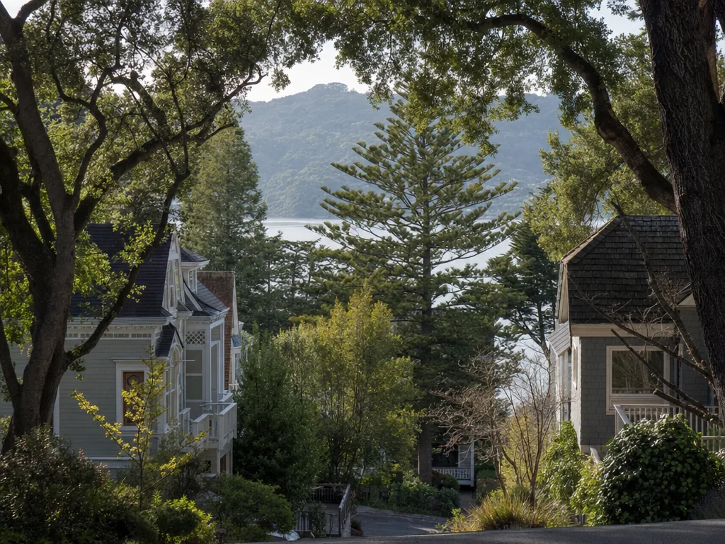 California residential street in the San Francisco service area
