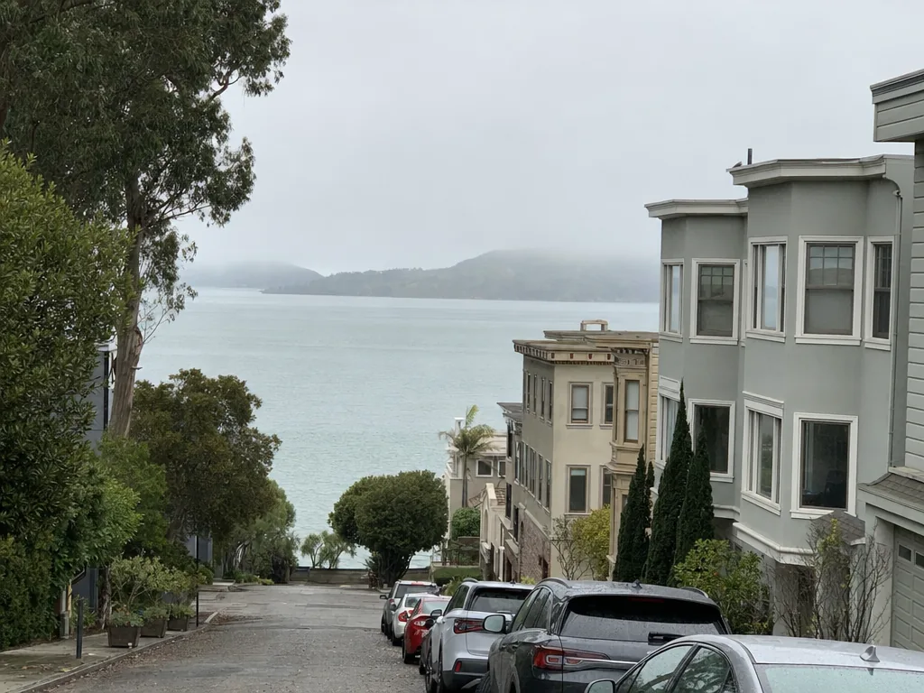 California residential street in the San Francisco service area